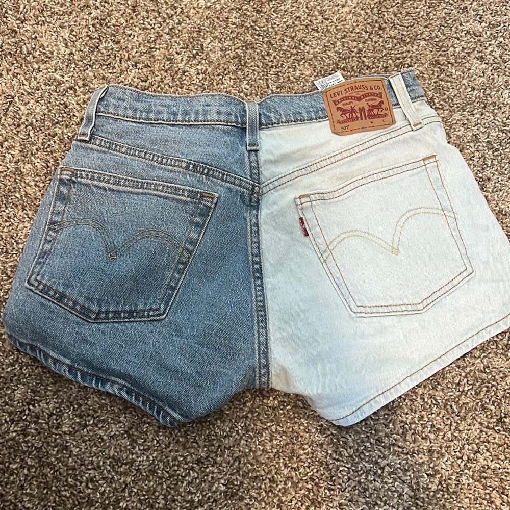 Levis 501 two tone shorts